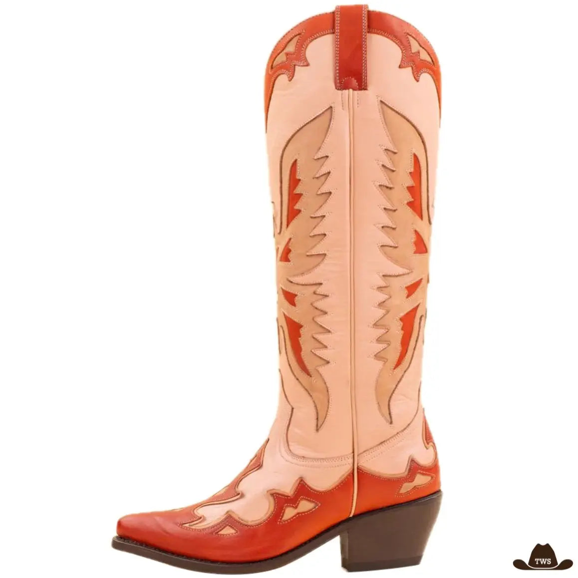 Bottes de cowboy vintage en cuir véritable marron Bottes de cowboy vintage en cuir véritable marron