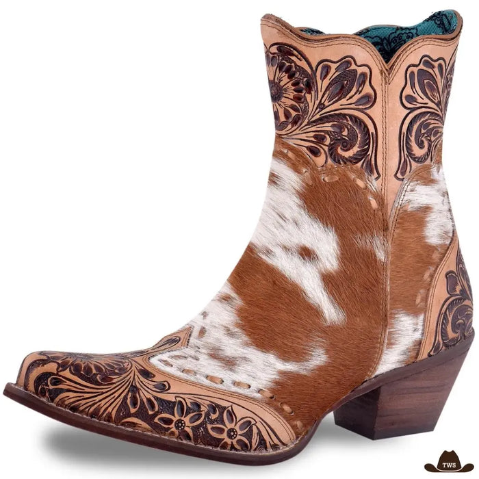 Bottines Santiags Femme Cuir
