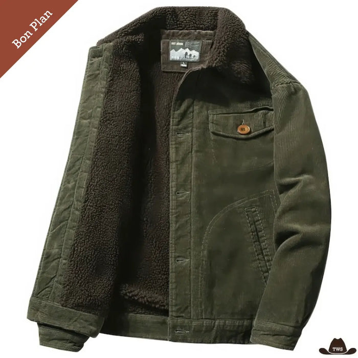 Veste Style Western en Velours Côtelé - Multi Tailles - Bon Plan