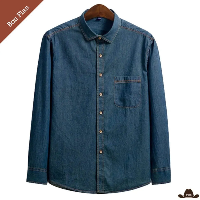 Chemise Jeans Homme Western - M et XXL - Bon Plan