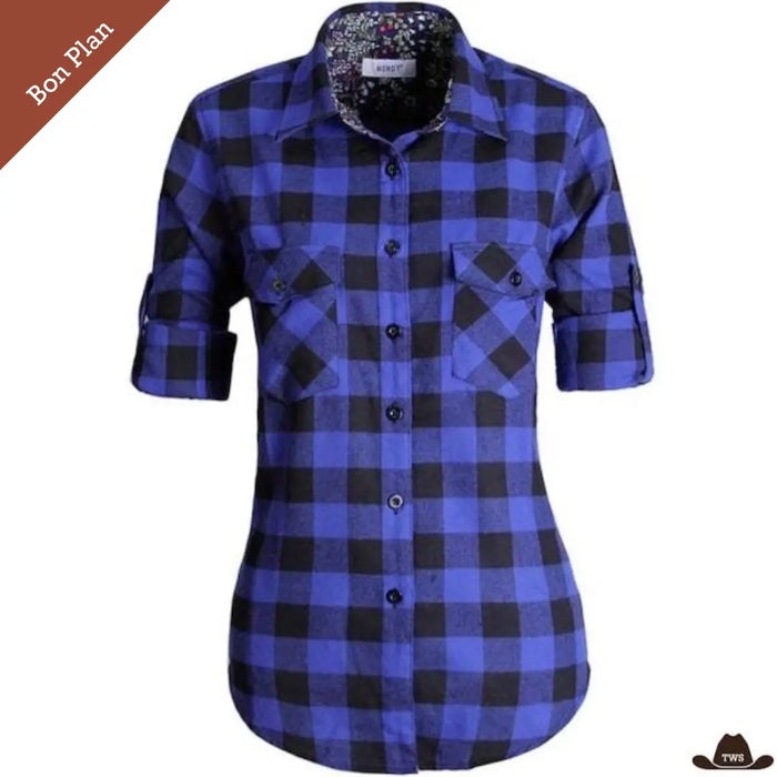 Chemise Femme Bleu Country - XS - Bon Plan