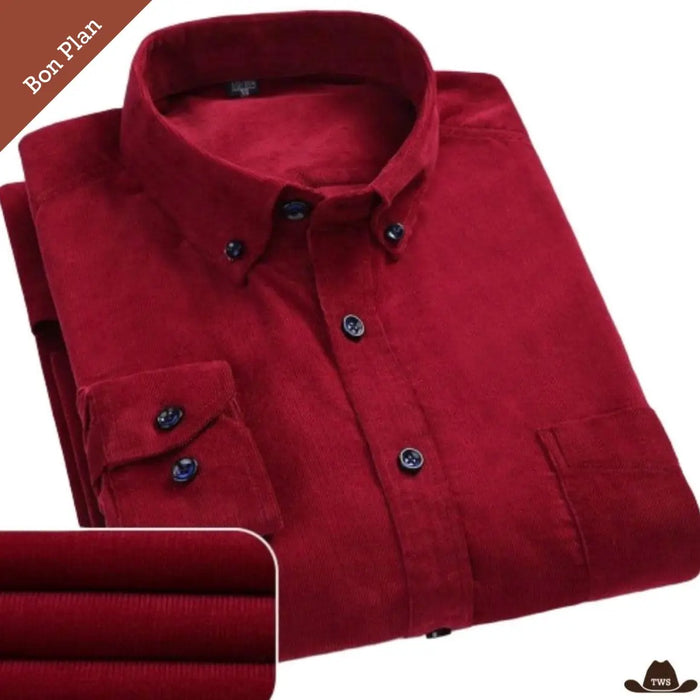 Chemise de Cowboy Rouge - XL et 6XL - Bon Plan