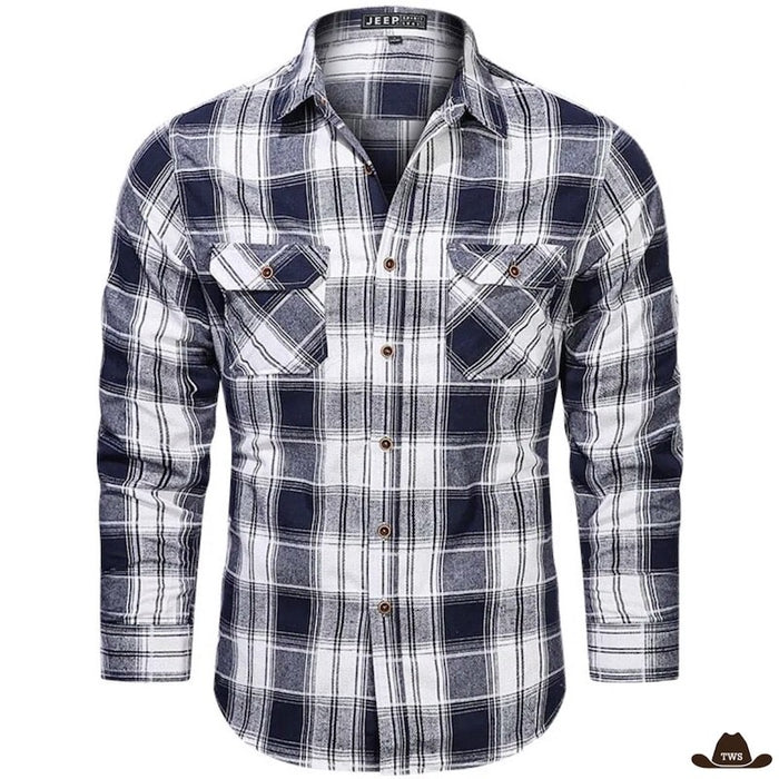 Chemise à Carreaux Style Cowboy en coton 100%, trois coloris western traditionnel