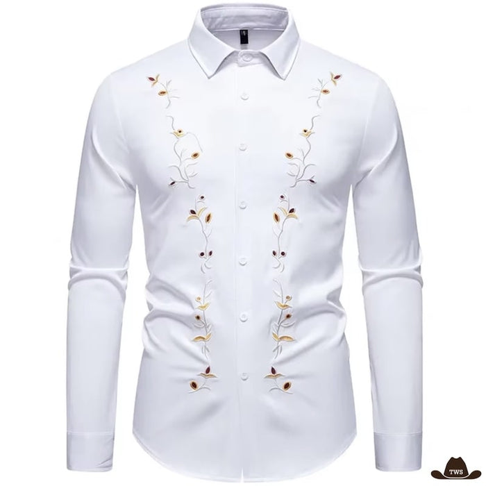 Chemise Cowboy Blanche Homme