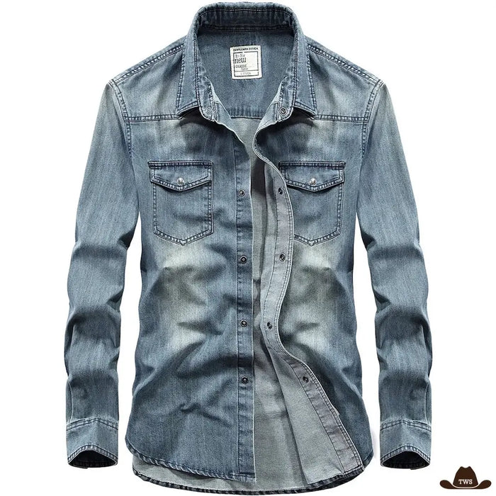 Chemise de Western en Jean Homme