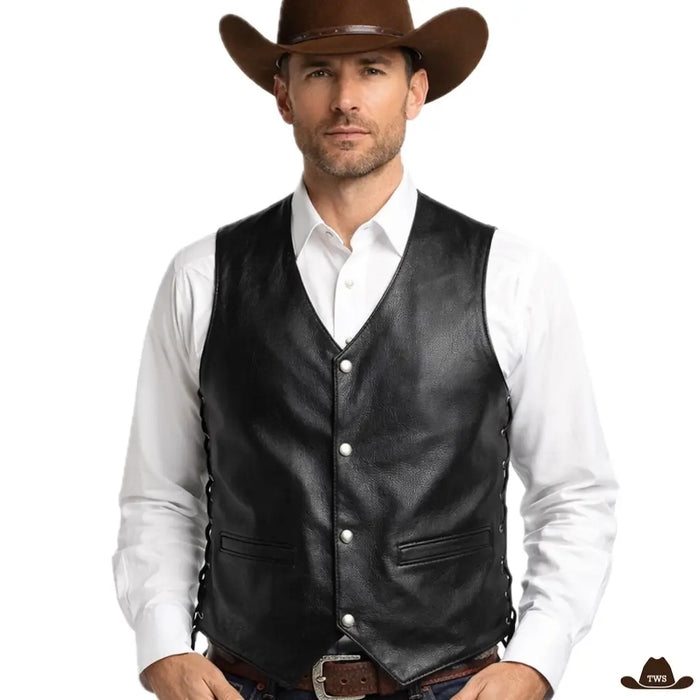 Gilet Western Noir