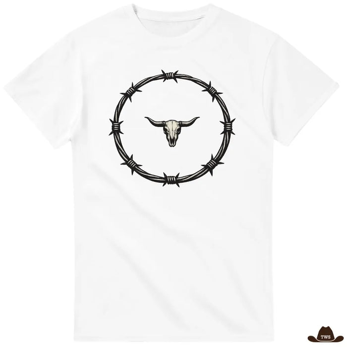 T-Shirt Barbelé blanc - The Western Shop