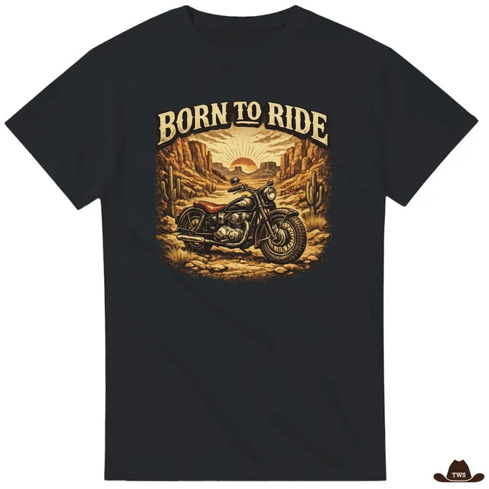 T-Shirt Born to Ride noir - The Western Shop
