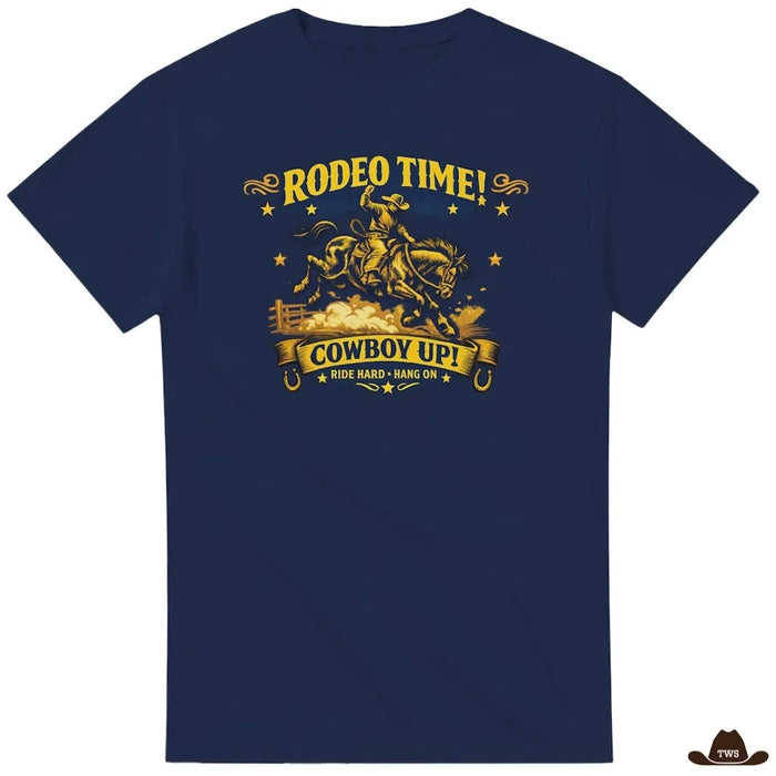 T-Shirt Cowboy Up bleu marine - The Western Shop