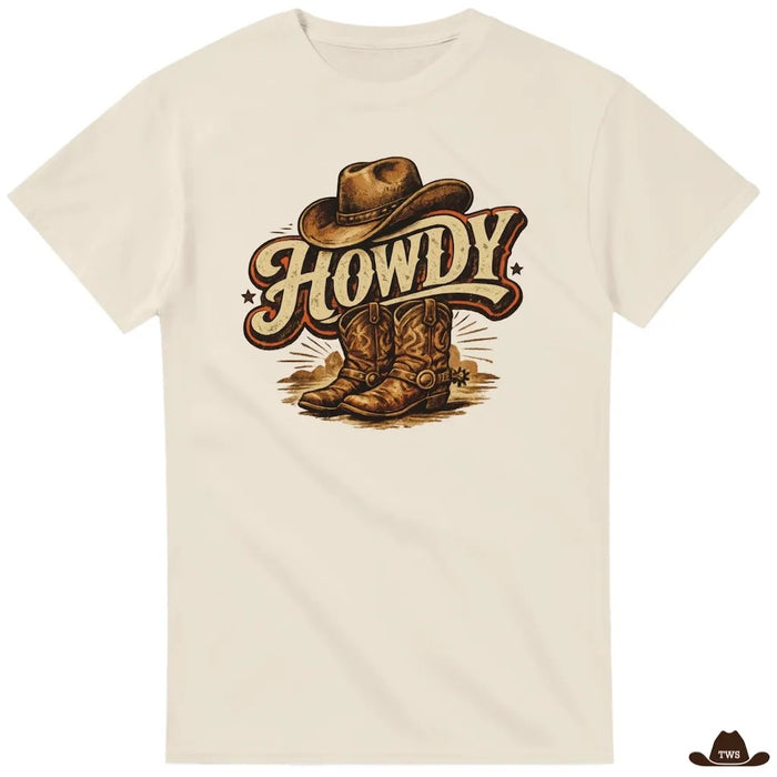 T-Shirt Howdy Beige - The Western Shop