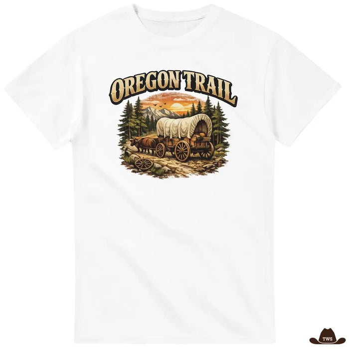 T-Shirt Oregon Trail Blanc - The Western Shop