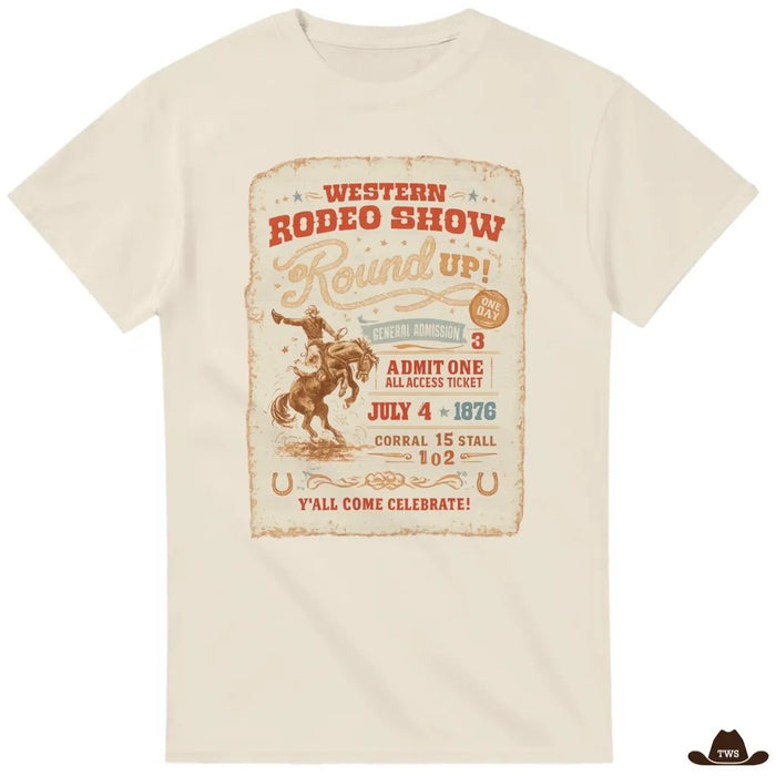T-Shirt Rodeo Round Up beige - The Western Shop