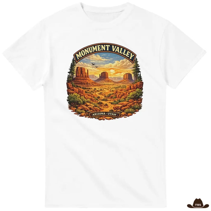 T-Shirt Western Monument Valley Blanc - The Western Shop