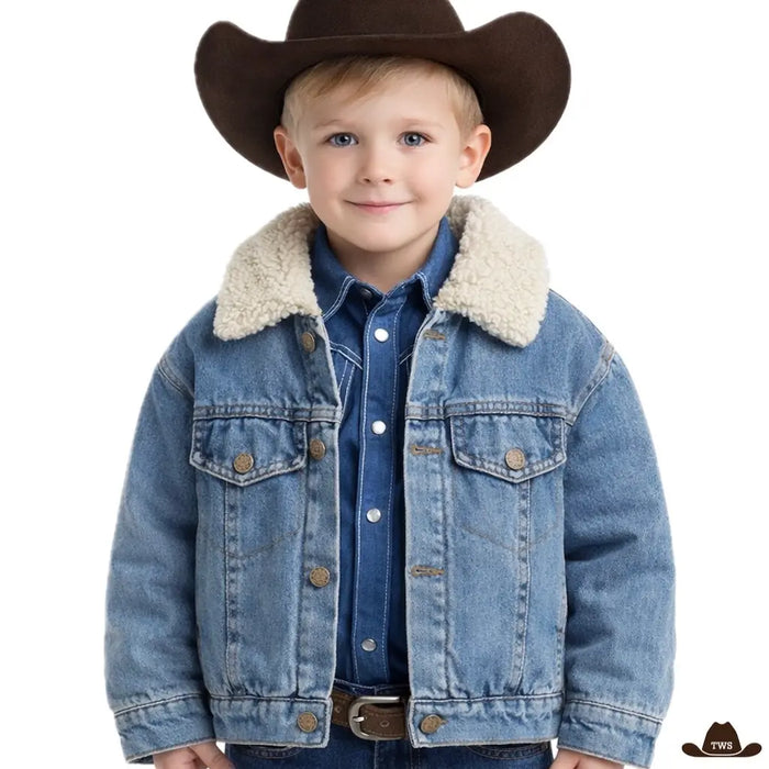 Veste Cowboy Enfant en polyester oxford denim, version 3 à 12 ans