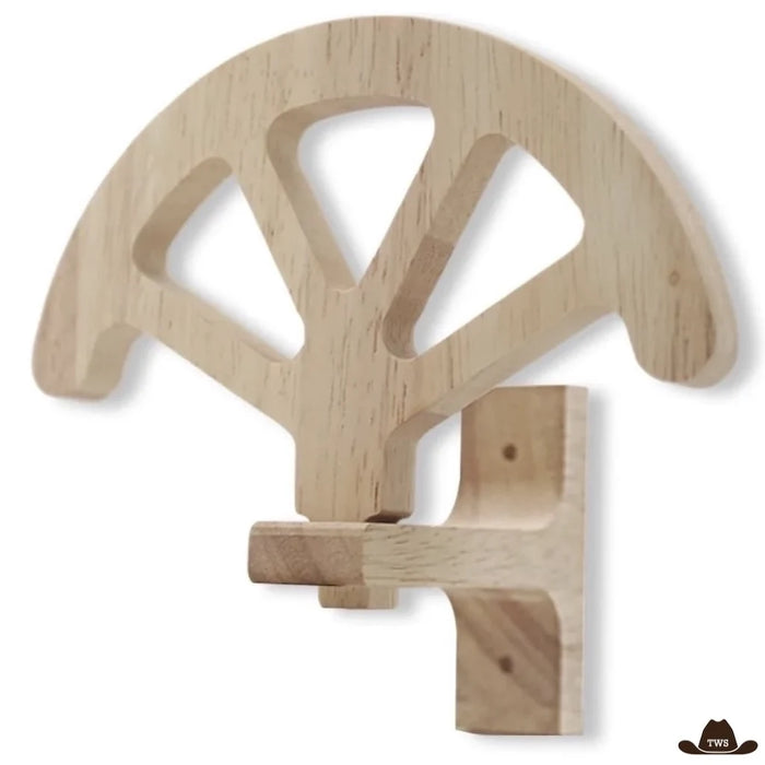 Support chapeau mural en bois naturel clair