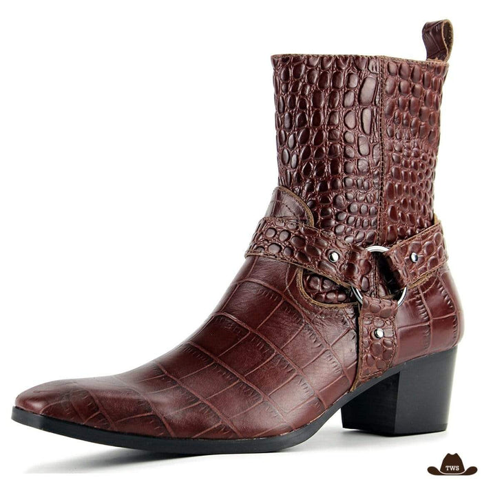 Bottines Bout Rond Cowboy Homme