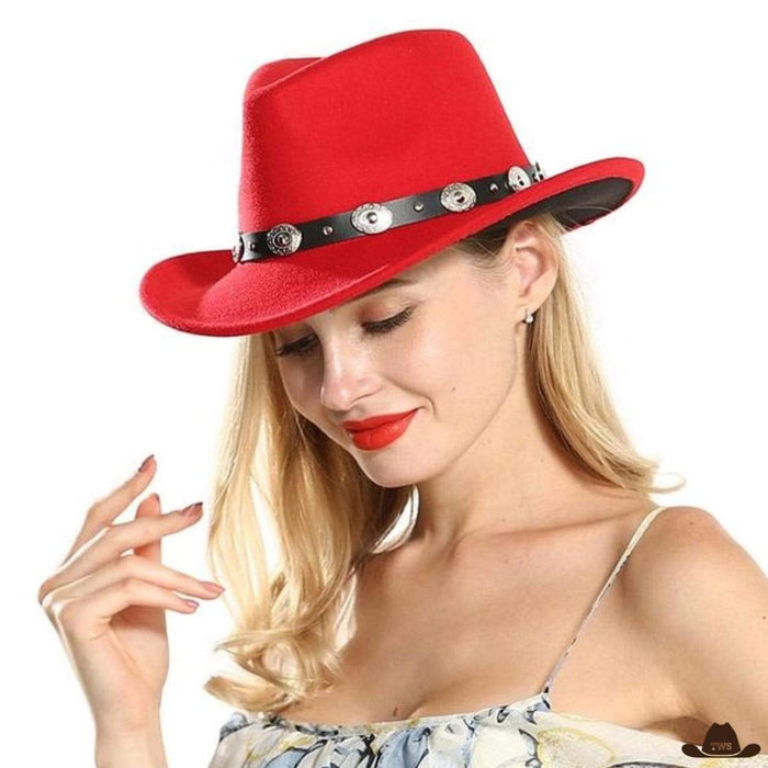 Chapeau Western Rouge