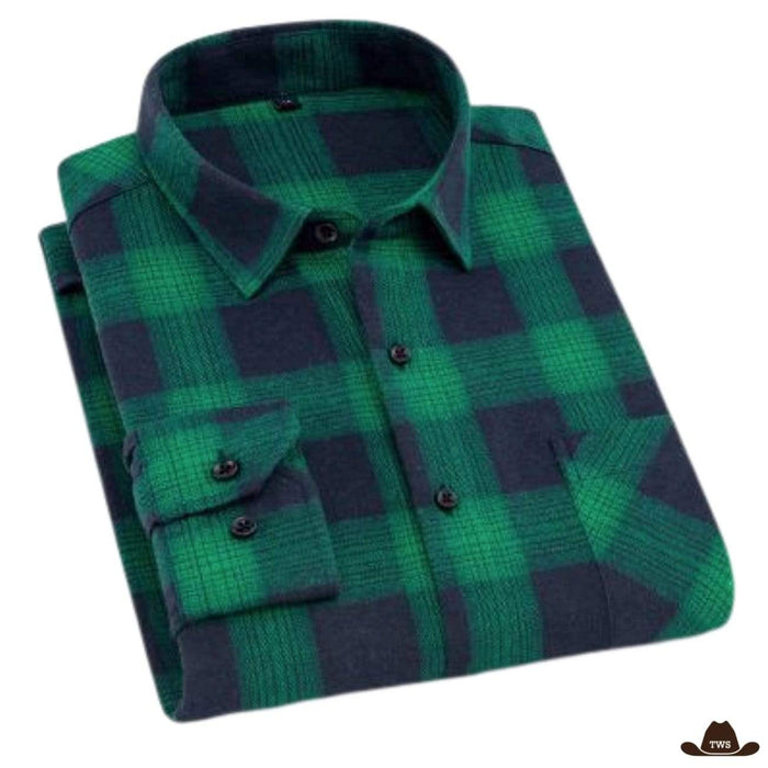 Chemise à Carreaux Western Verte