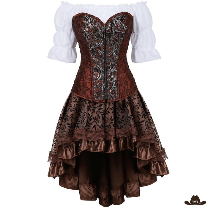 Robe Western Chic coupe ajustée, élégance cowgirl raffinée