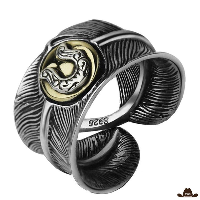 Bague Forme Cowboy en argent 925 massif, ornements western 6,9 g