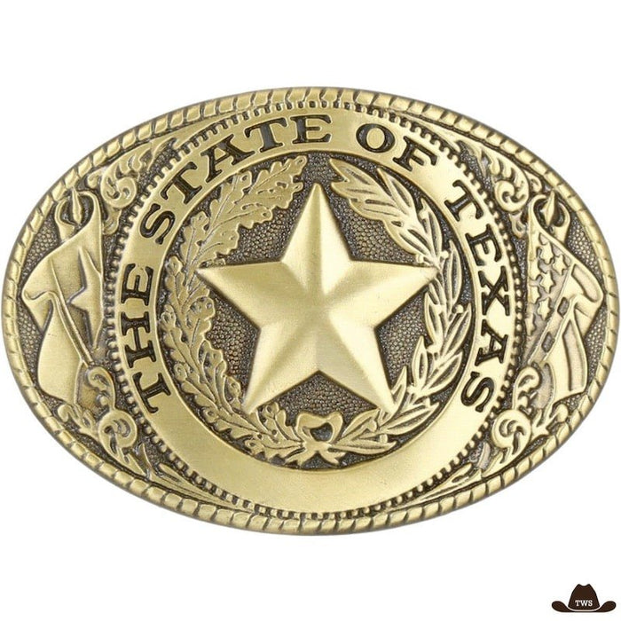 Boucle de Ceinture Texas en alliage de zinc, gravure Lone Star State