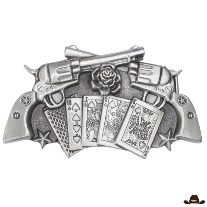 Boucle Ceinture Revolver en alliage de zinc, format allongé 7 x 12,5 cm