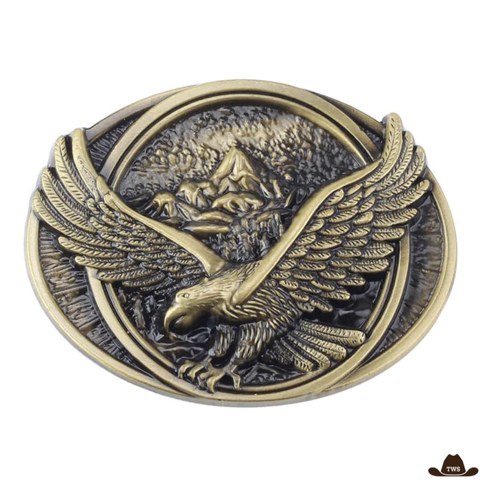 Boucle de Ceinture Western Montana en alliage de zinc, motifs grands espaces