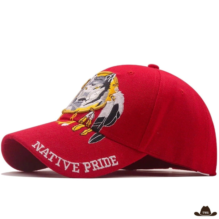Casquette Amérindienne 100% coton design brodé