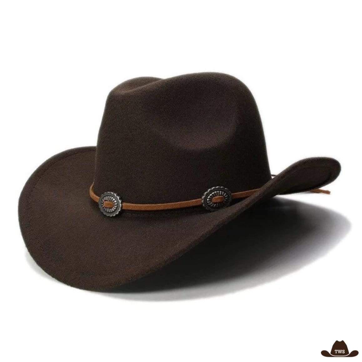 Chapeau de cowboy en feutre de laine – Style western fait main Chapeau de cowboy en feutre de laine – Style western fait main