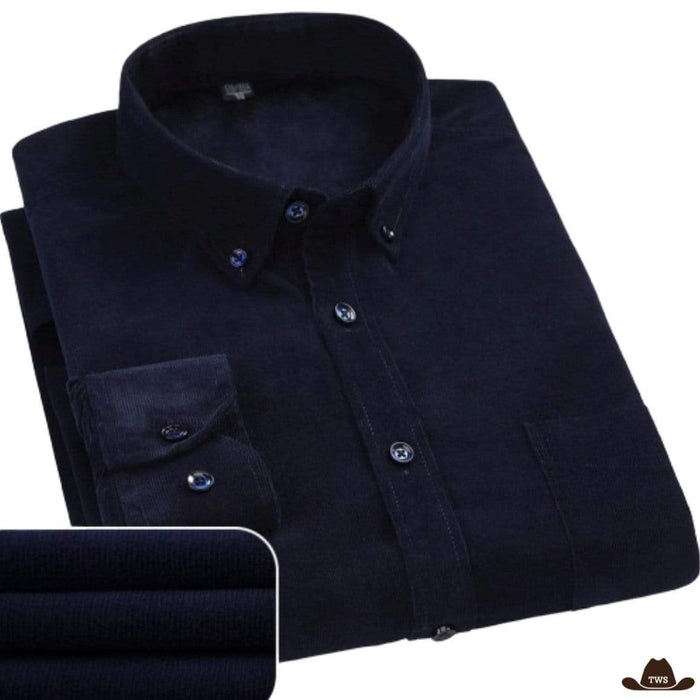 Chemise Country Western Homme en velours coton 100%, style XIXe siècle