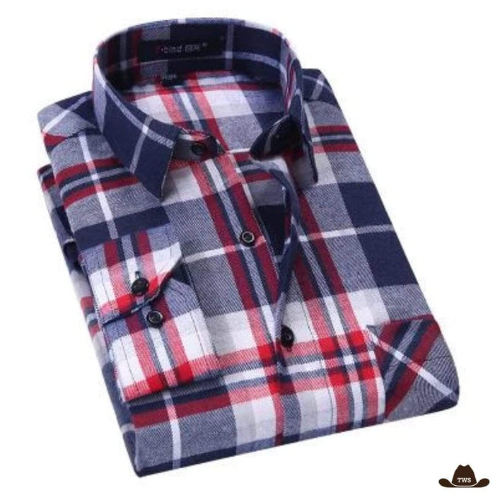 Chemise Western Carreaux Homme en coton 100% qualité supérieure, style sophistiqué