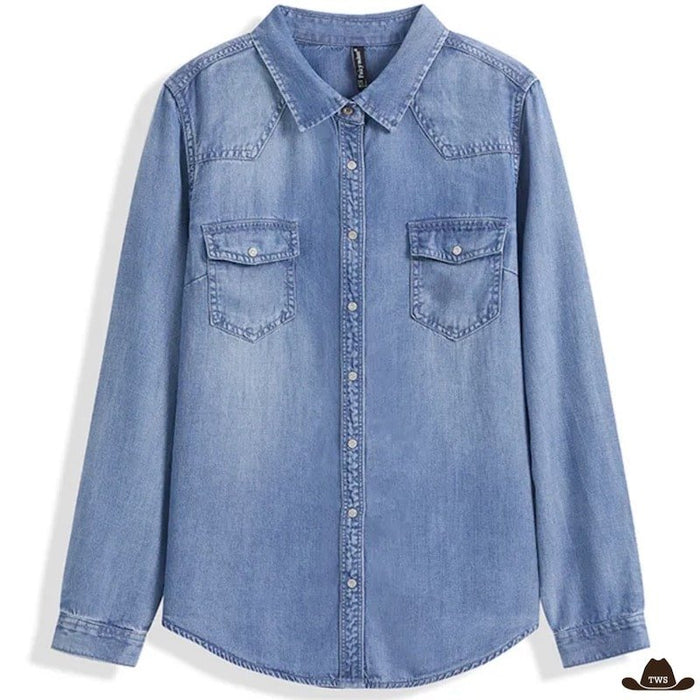 Chemise Western en Jean Femme
