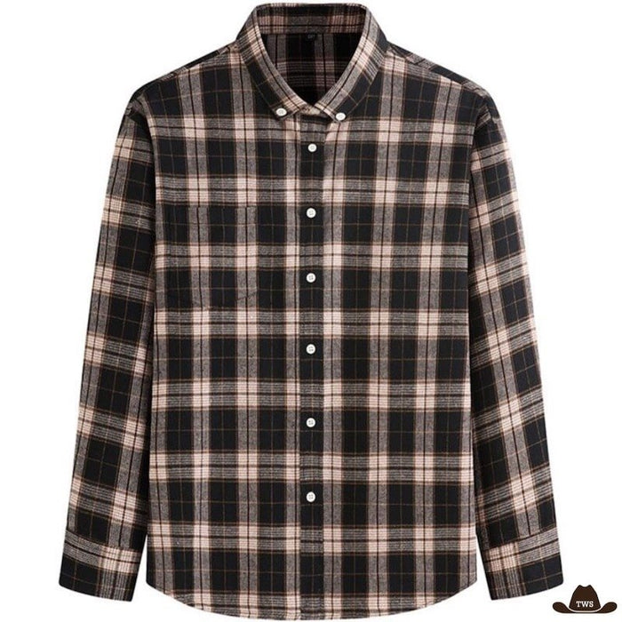 Chemise Western Grande Taille à carreaux gris, du XXL au 14XL