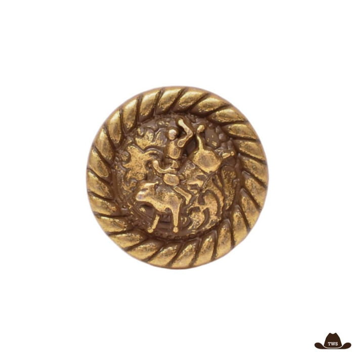 Conchos rodéo en métal doré, ornements western style Far West (lot 10)