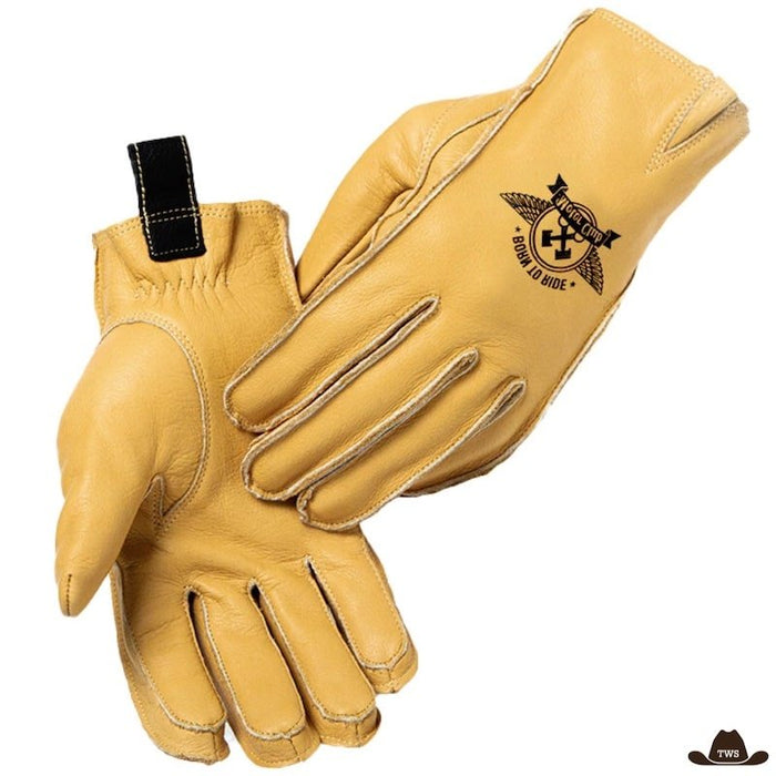 Gants Cuir Cowboy en cuir de vachette véritable, format équitation western
