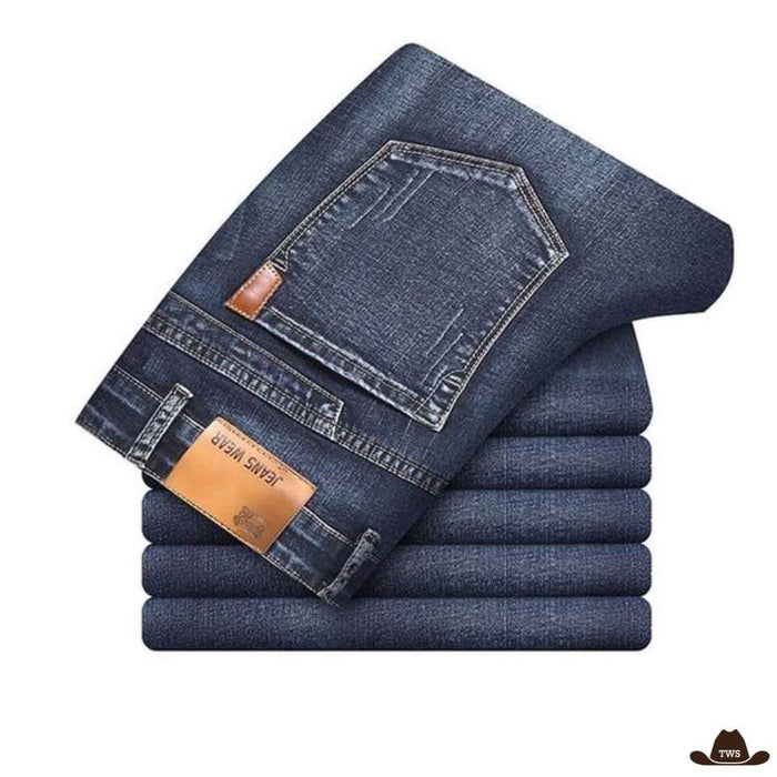 Jean Western Grande Taille Homme denim coton polyester