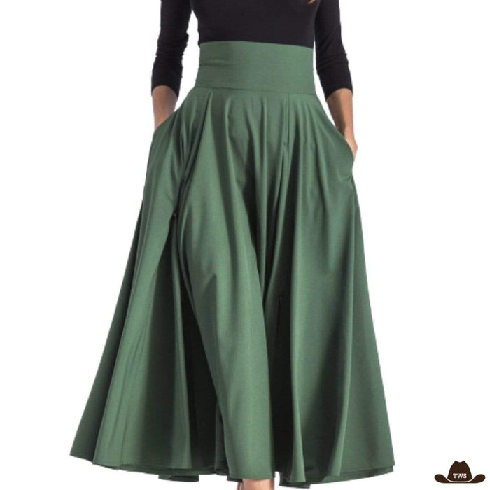 Jupe Cavalière Western en coton acrylique, coupe équestre fluide