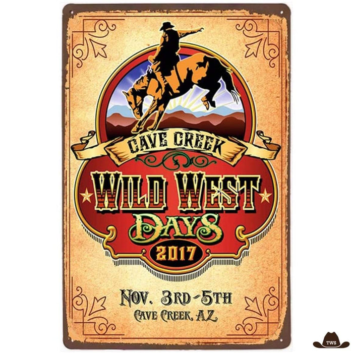 Plaque Métal Wild West Days