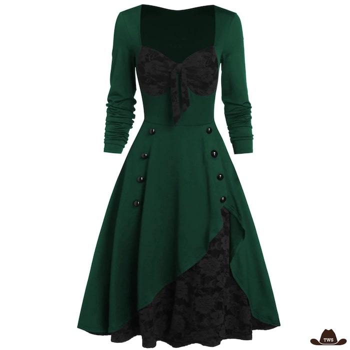 Robe à Dentelle Cowboy polyester coton, finitions raffinées
