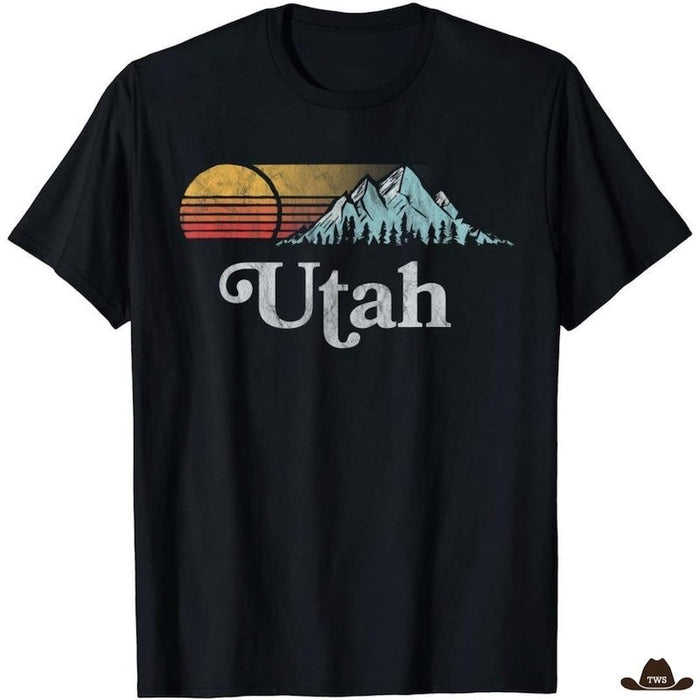 T-Shirt Utah en coton 100% qualité supérieure, motif paysages désertiques