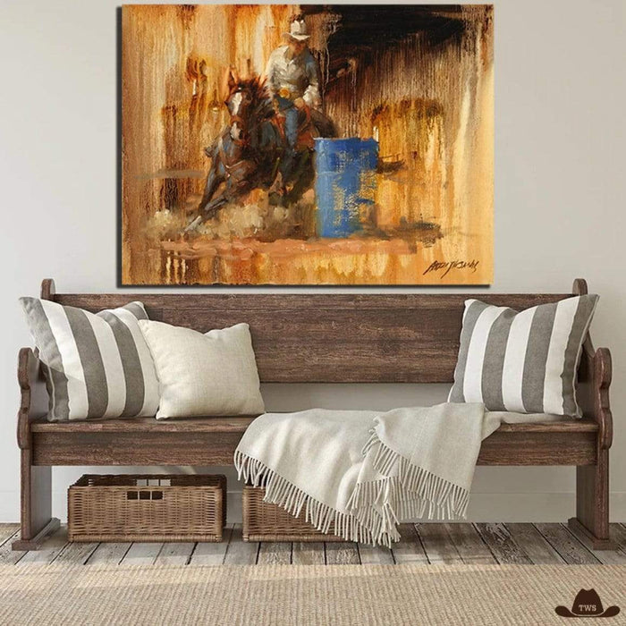 peinture tableau deco western