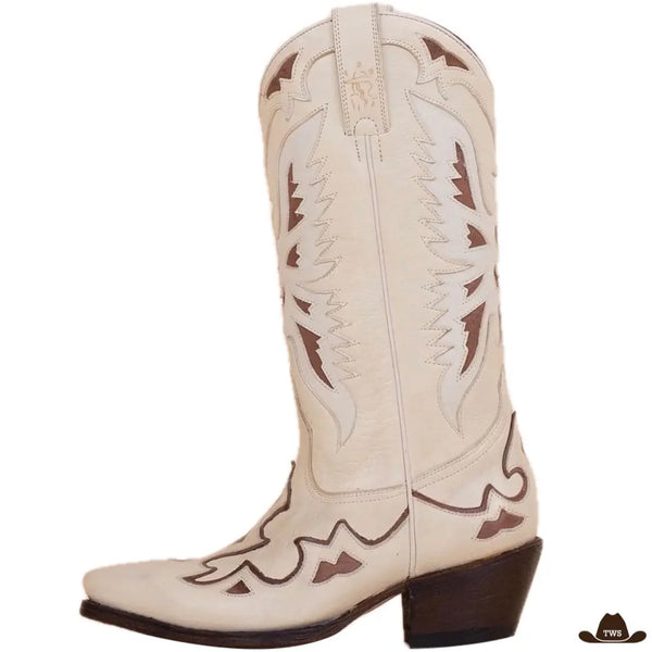 Bottes Cuir Équitation Western Femme