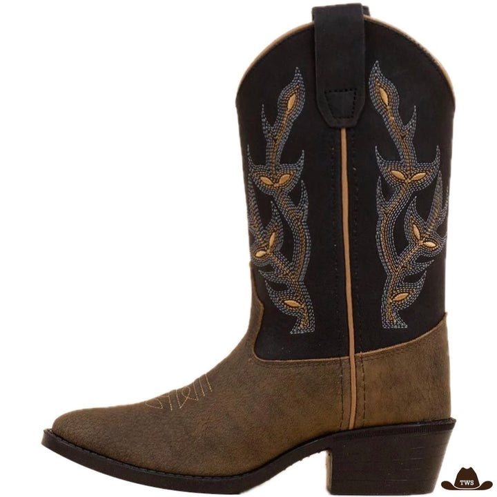 Bottes Western Fillette Marron