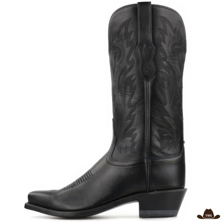 Bottes Western Noires Cuir