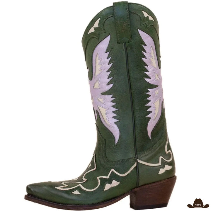 Bottes Western Vertes
