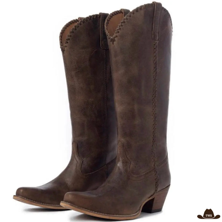 Bottes Western en Cuir Femme
