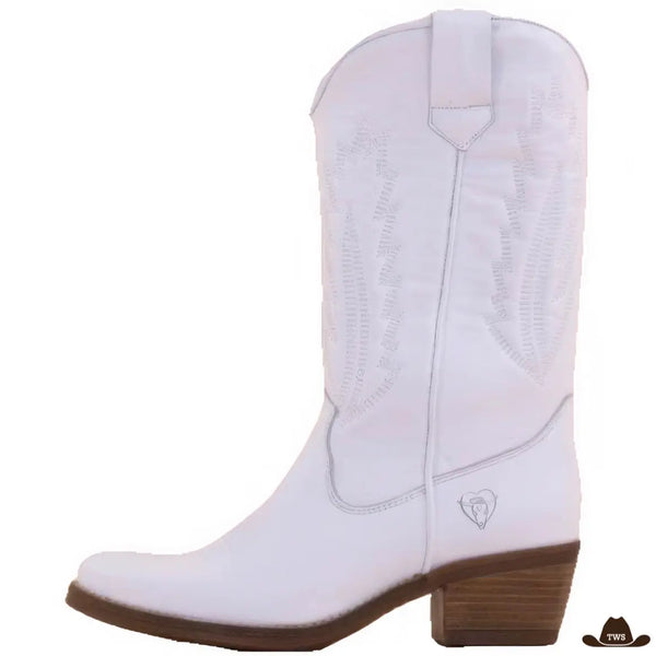 Bottines Western Blanches