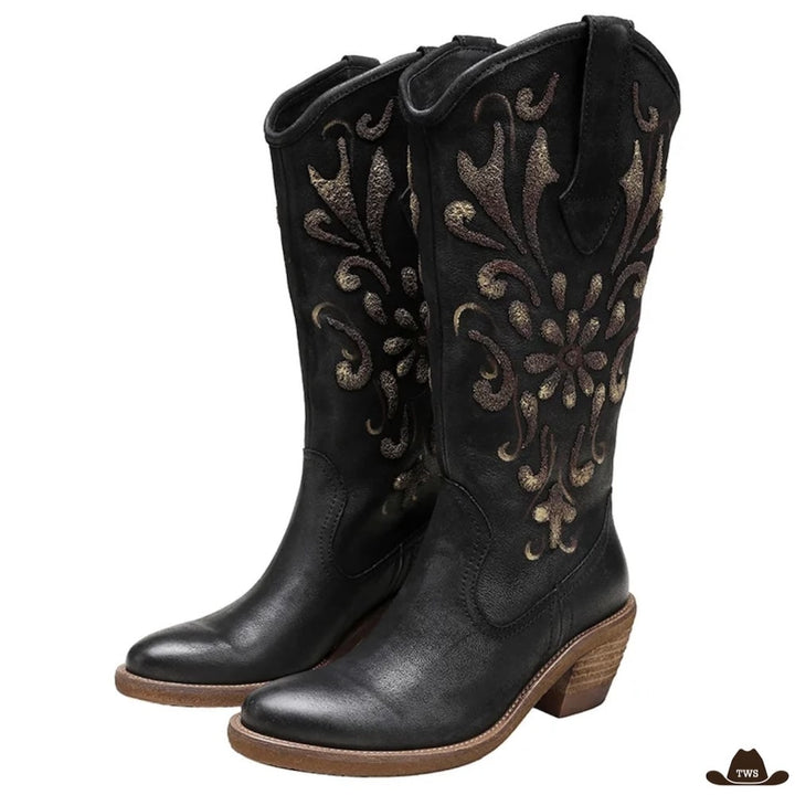Bottes Country pour Femme Marron