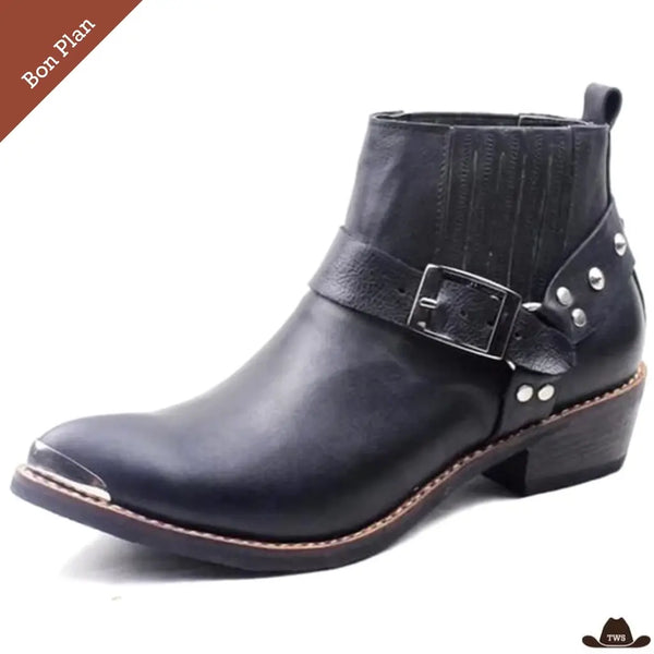 Bottines Cowboy en Cuir - Pointure 39 - Bon Plan