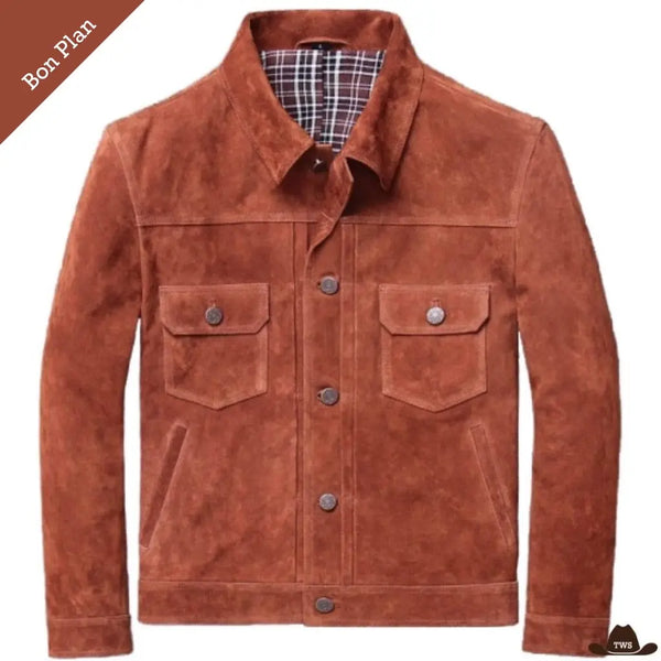 Veste de Cowboy en Cuir - XXL - Bon Plan